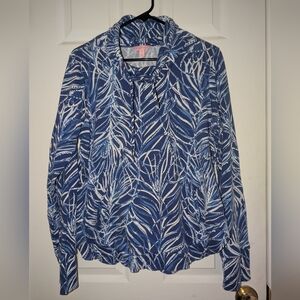 Lilly Pulitzer Women's Twilight Blue Early Riser Fletcher Pullover (XL)